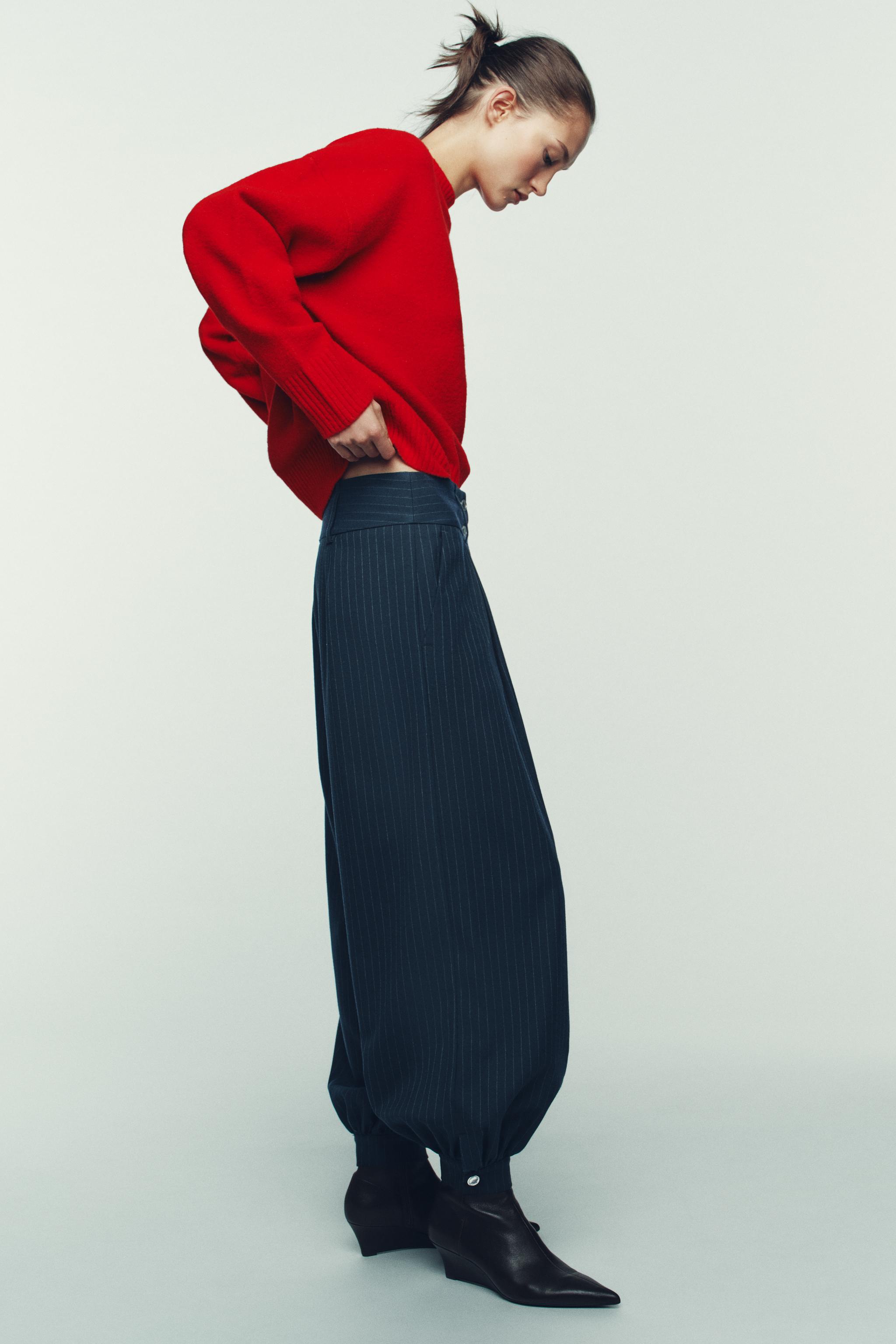 PANTALON BOMBACHO À RAYURES TENNIS